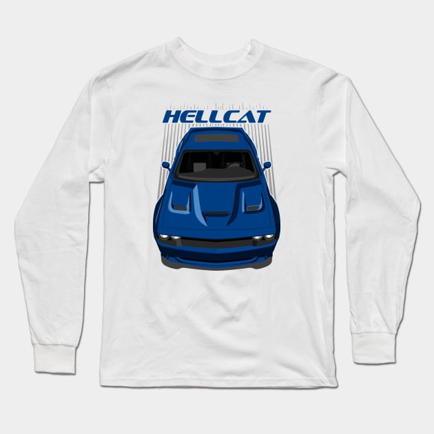 Challenger Hellcat - Blue Long Sleeve T-Shirt by V8social